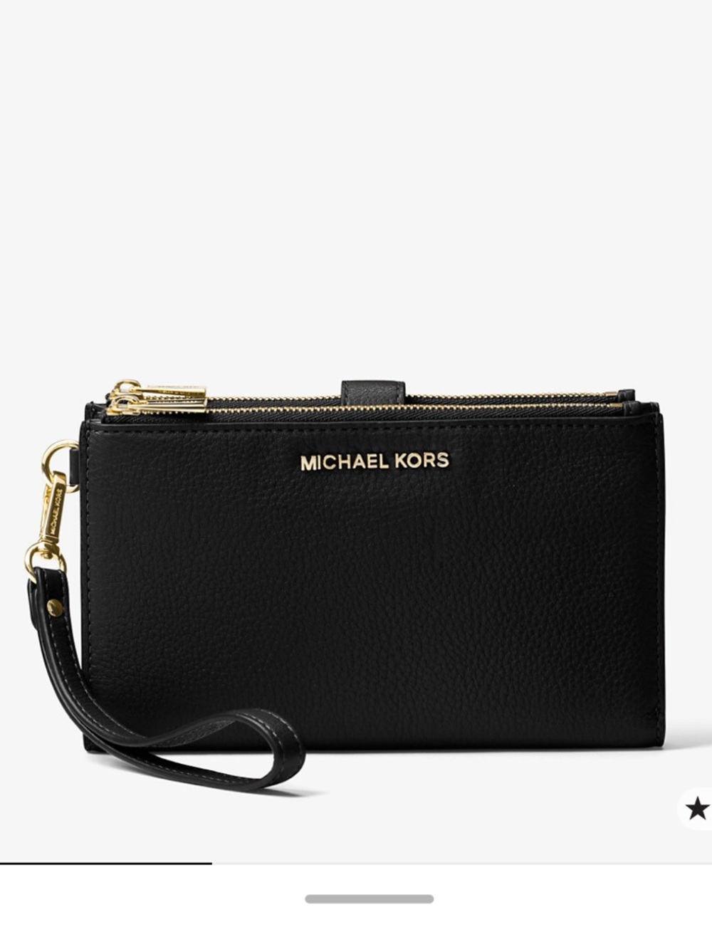 Michael Kors Black Adele Leather Smartphone Wallet